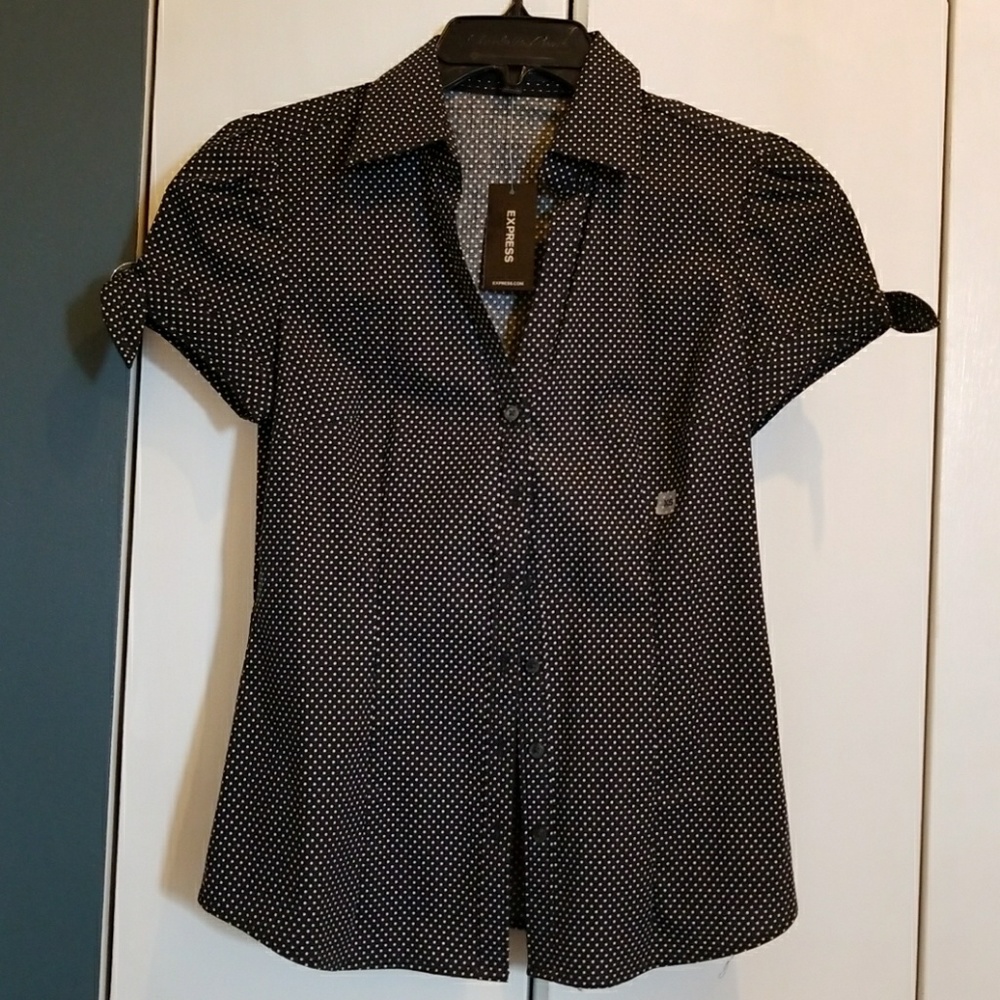 NWT Express Polka Dot Top